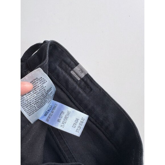 CITIZENS OF HUMANITY Drew Flounce Hem Black High Rise Cropped Jeans, Size 28 - Picture 15 of 16